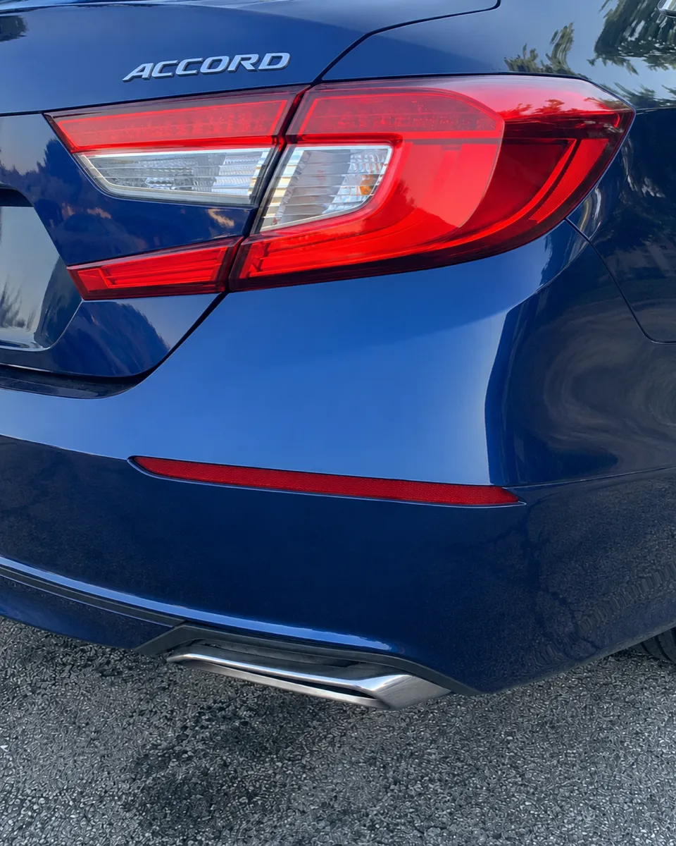 Bumper dent, Honda Accord, after paintless dent repair